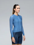 Givelo Womens Essentials Aero Blue Steel Jersey Long Sleeve Jerseys Givelo 