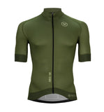 Pacto Mens Army Green Carbon Short Sleeve Jersey