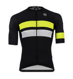 Pacto Mens Black/Fluorescent Stripes One Pro 2.0 Short Sleeve Jersey