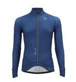 Pacto Mens Blue Carbon Thermal Long Sleeve Jersey