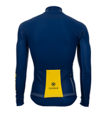 Pacto Mens Blue-Yellow Carbon 2021 Thermal Long Sleeve Jersey Thermal Long Sleeve Jersey Pacto 