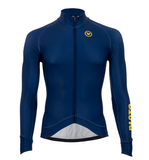 Pacto Mens Blue-Yellow Carbon 2.0 Thermal Long Sleeve Jersey