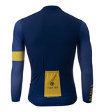 Pacto Mens Blue Yellow Team Pro 2021 Long Sleeve Jersey Long Sleeve Jerseys Pacto 
