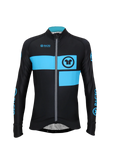 Pacto Mens Carbon Black Blue 17 Thermal Long Sleeve Jersey