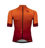 Pacto Mens Orange-Red Carbon Short Sleeve Jersey