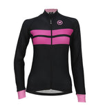 Pacto Womens Black-Pink Laser Thermal Long Sleeve Jersey
