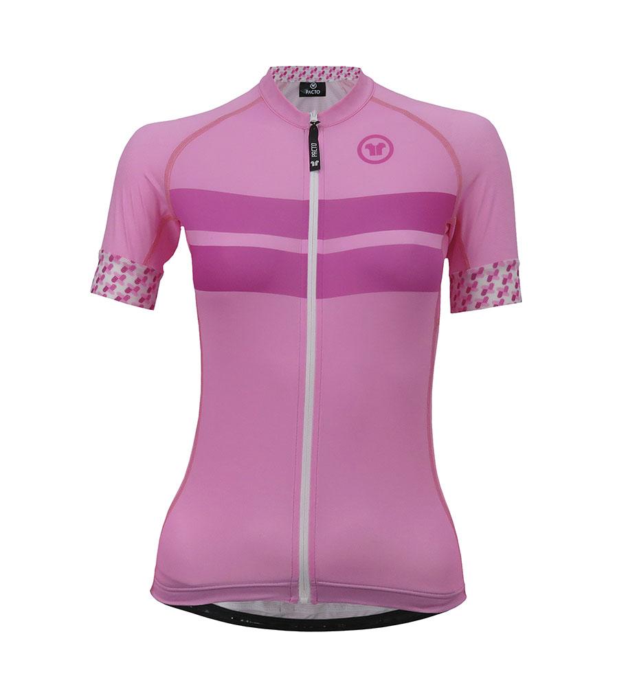 Pacto Womens Pink Laser Short Sleeve Jersey Jerseys Pacto 