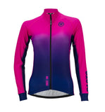 Pacto Womens Pink-Blue Laser Thermal Long Sleeve Jersey