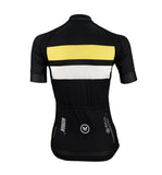 Pacto Womens Yellow Stripes Laser Short Sleeve Jersey Jerseys Pacto 