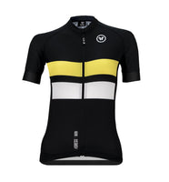 Pacto Womens Yellow Stripes Laser Short Sleeve Jersey Jerseys Pacto 